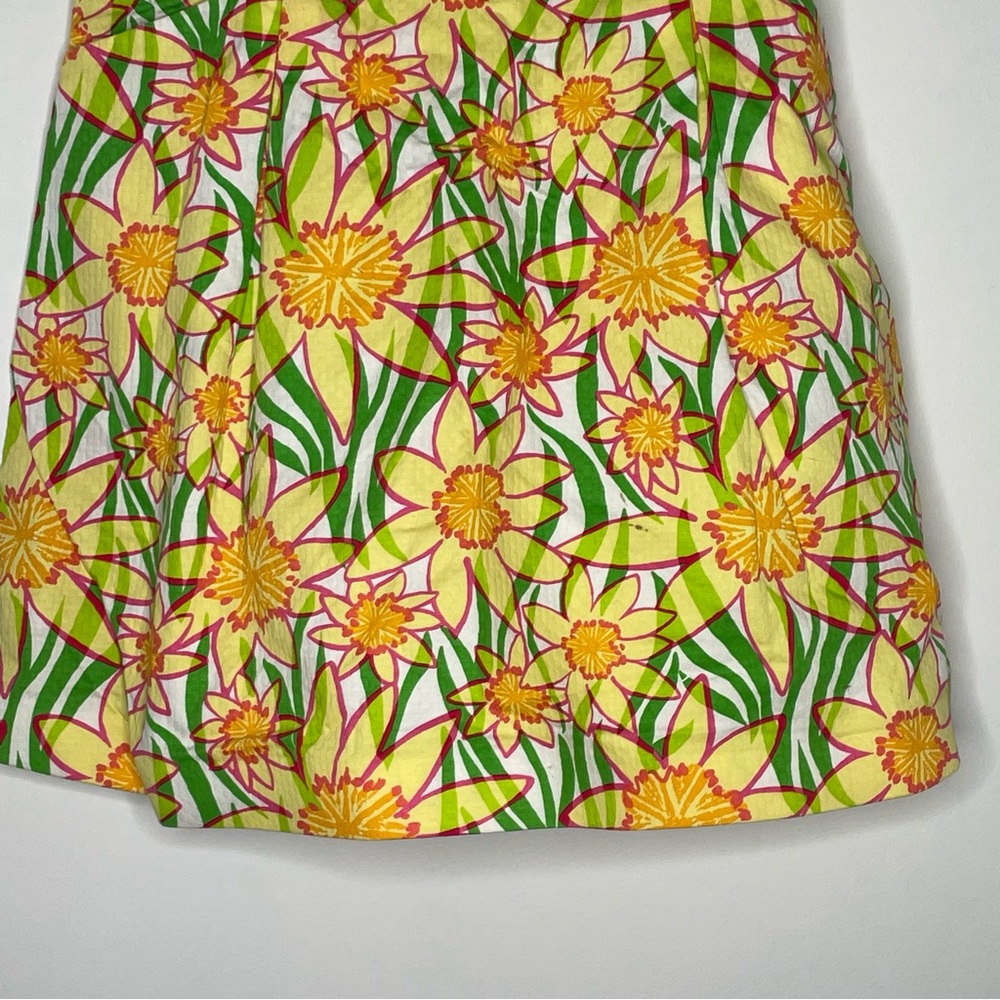 Lilly Pulitzer Wyatt Daffies “Daffodil Floral" Strapless dress pockets Size 12 - Picture 11 of 14